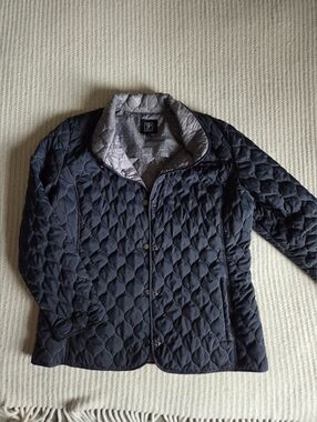 Quilted Jacket Navy Lightweight Spring Coat Women’s Size 16